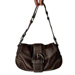 Vintage Y2K Coach Soho shoulder bag chocolate brown leather